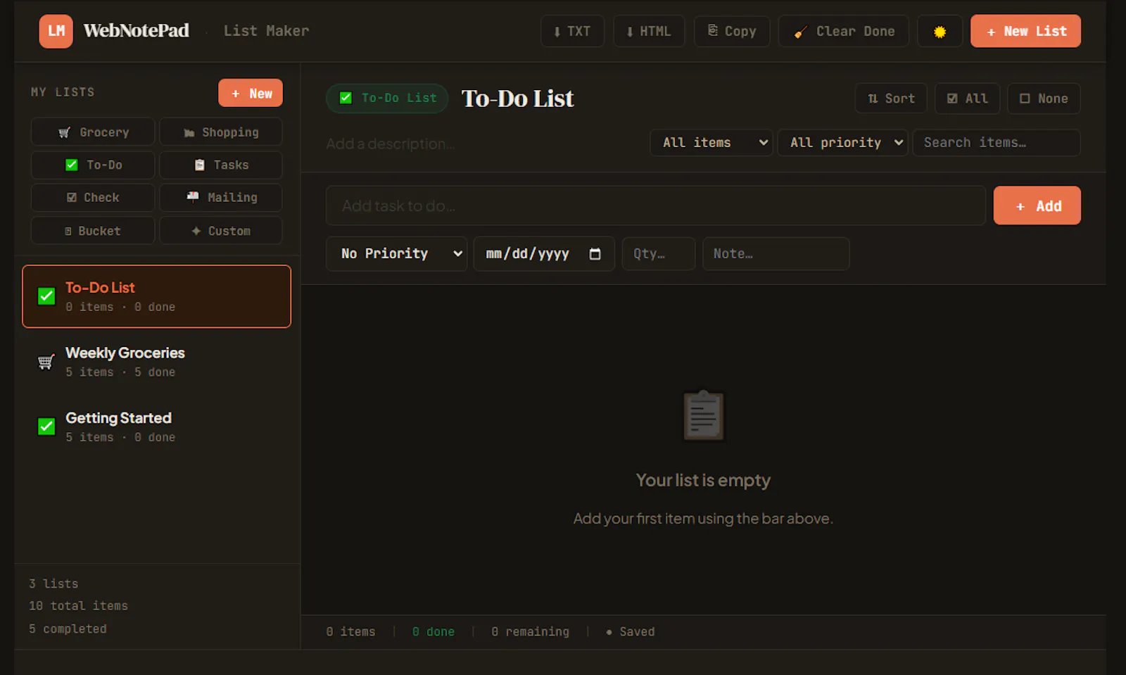 Notepad & Diary Online screenshot 8