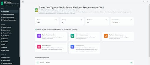 Game Dev Tycoon Advisor gallery image