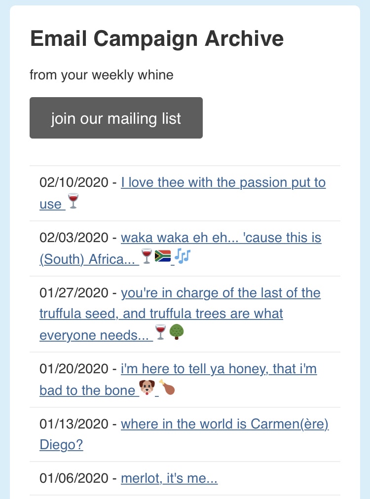 Your Weekly W(h)ine gallery image