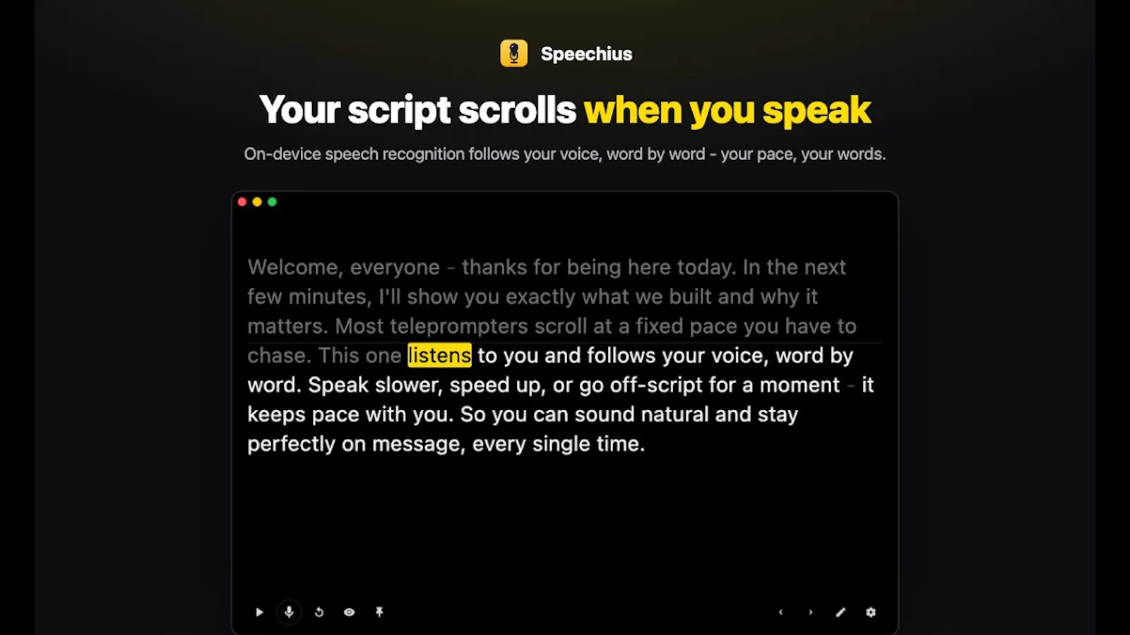 Speechius screenshot 1 (video preview)