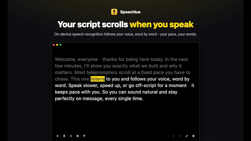 Speechius screenshot 1 (video preview)