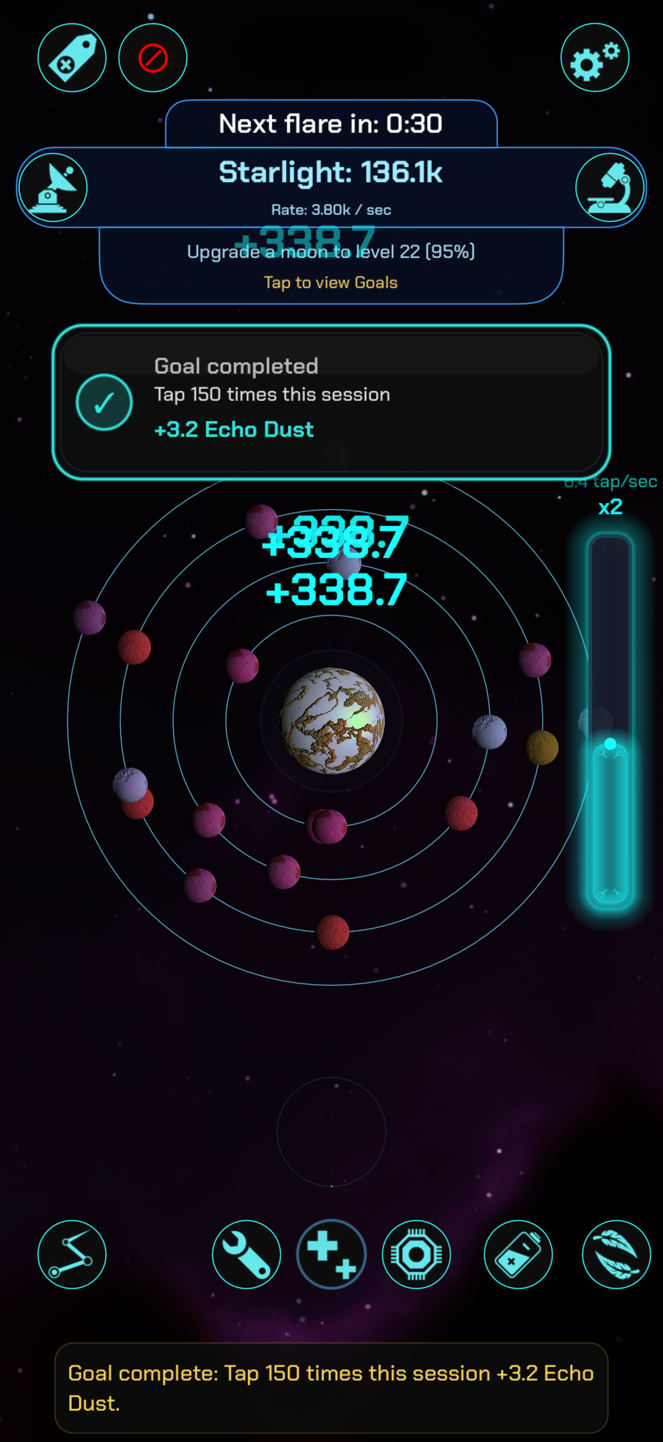 Echo Planet - Incremental Game - Screenshot 3 showing product features and functionality