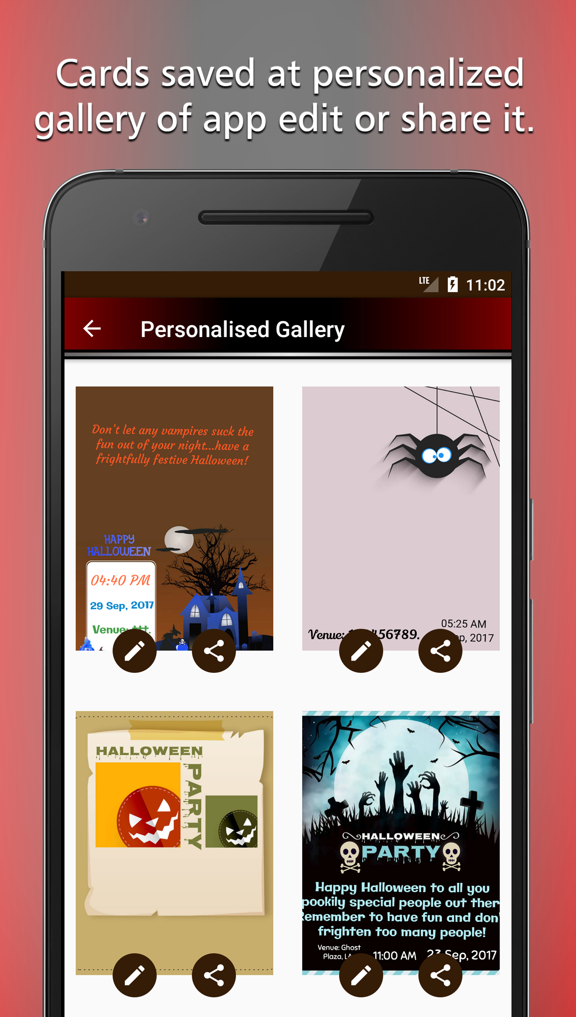 halloween Party invitation Card Maker gallery image