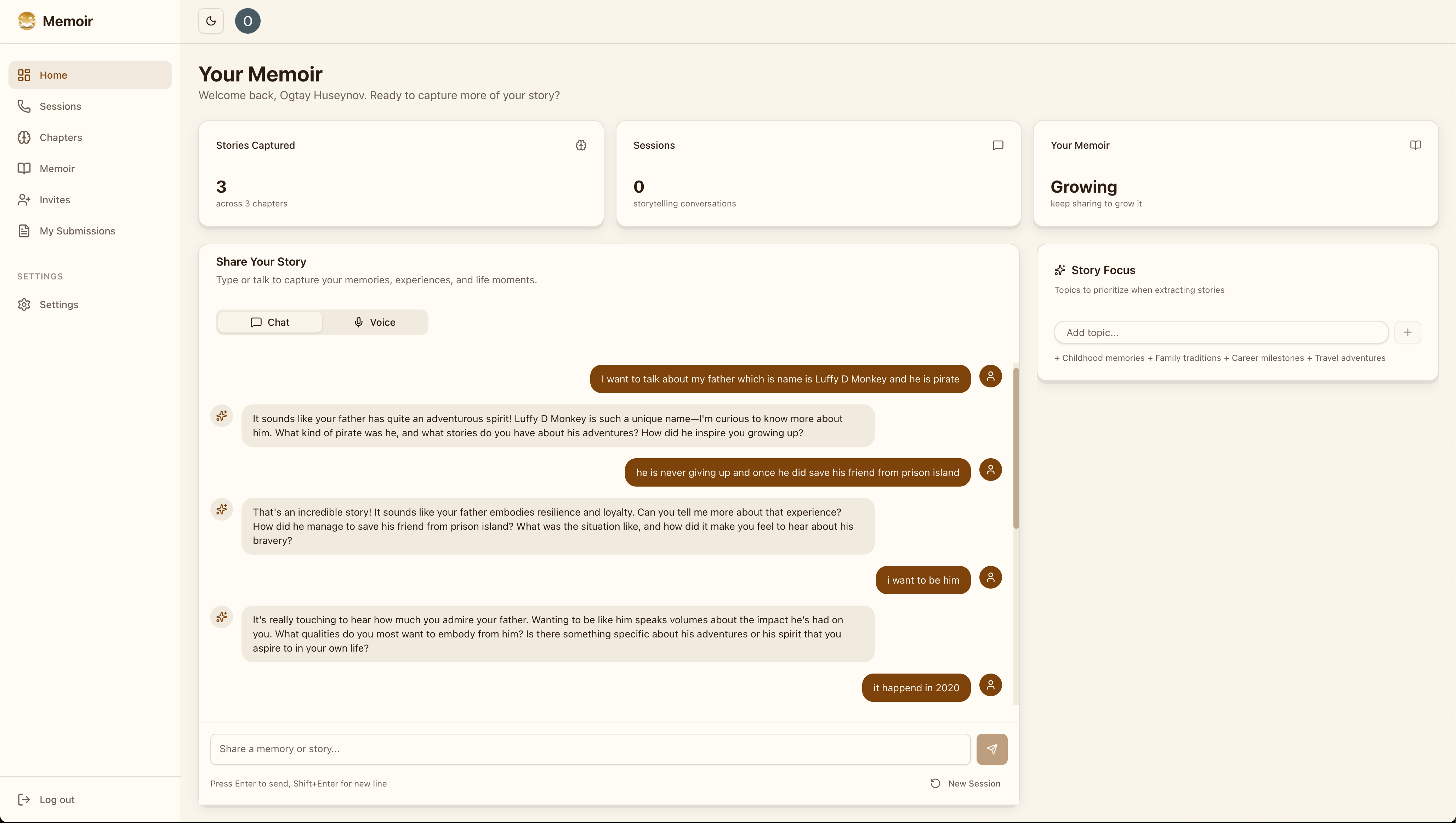 Memoir gallery image