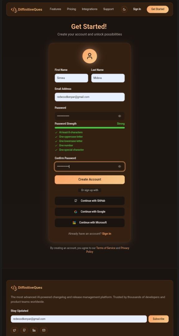Mídia 7 de Diffinitiveques - Geração inteligente de Changelog para equipes de desenvolvimento modernas.