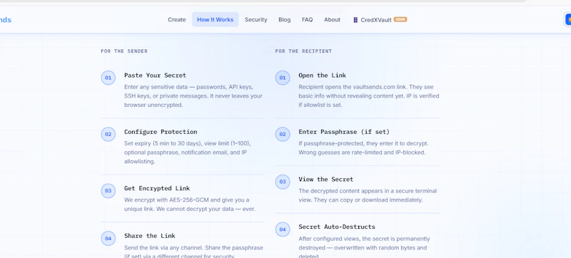 VaultSends screenshot 2