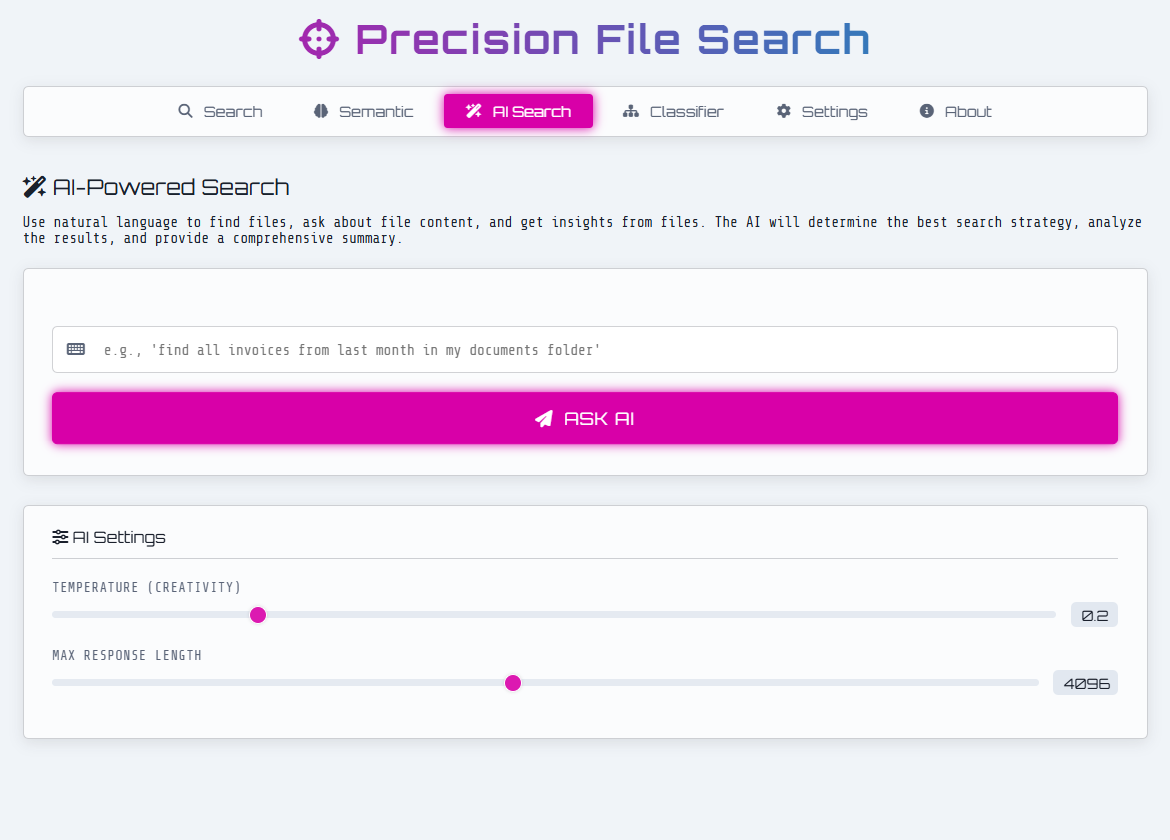 Média Recherche de fichiers de précision - Fichier rapide de bureau alimenté par AI et plate-forme de recherche de fichiers 1