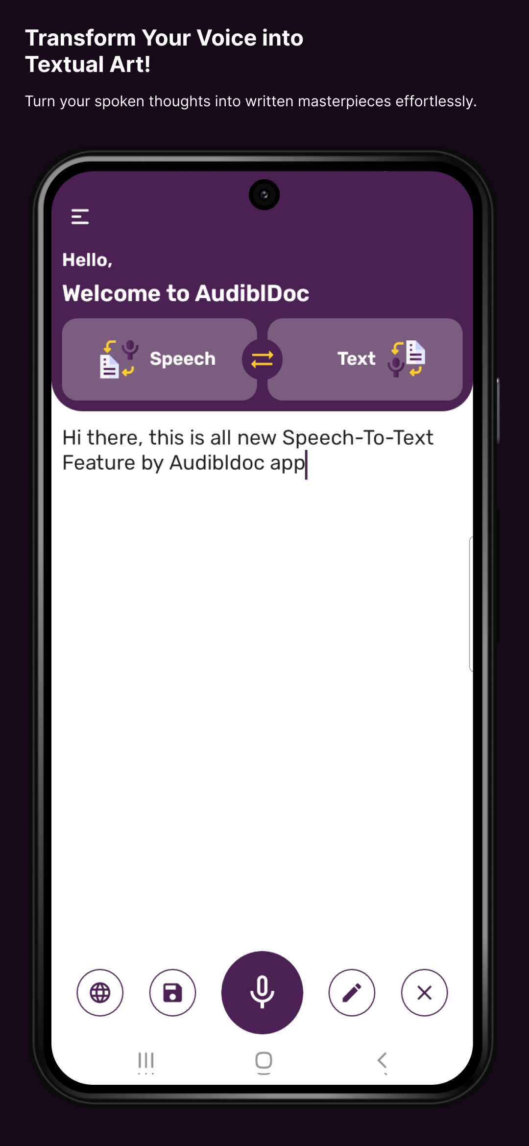 Audibldoc-文字到语音 - 用类似人类的声音聆听您的文字和文档媒体3