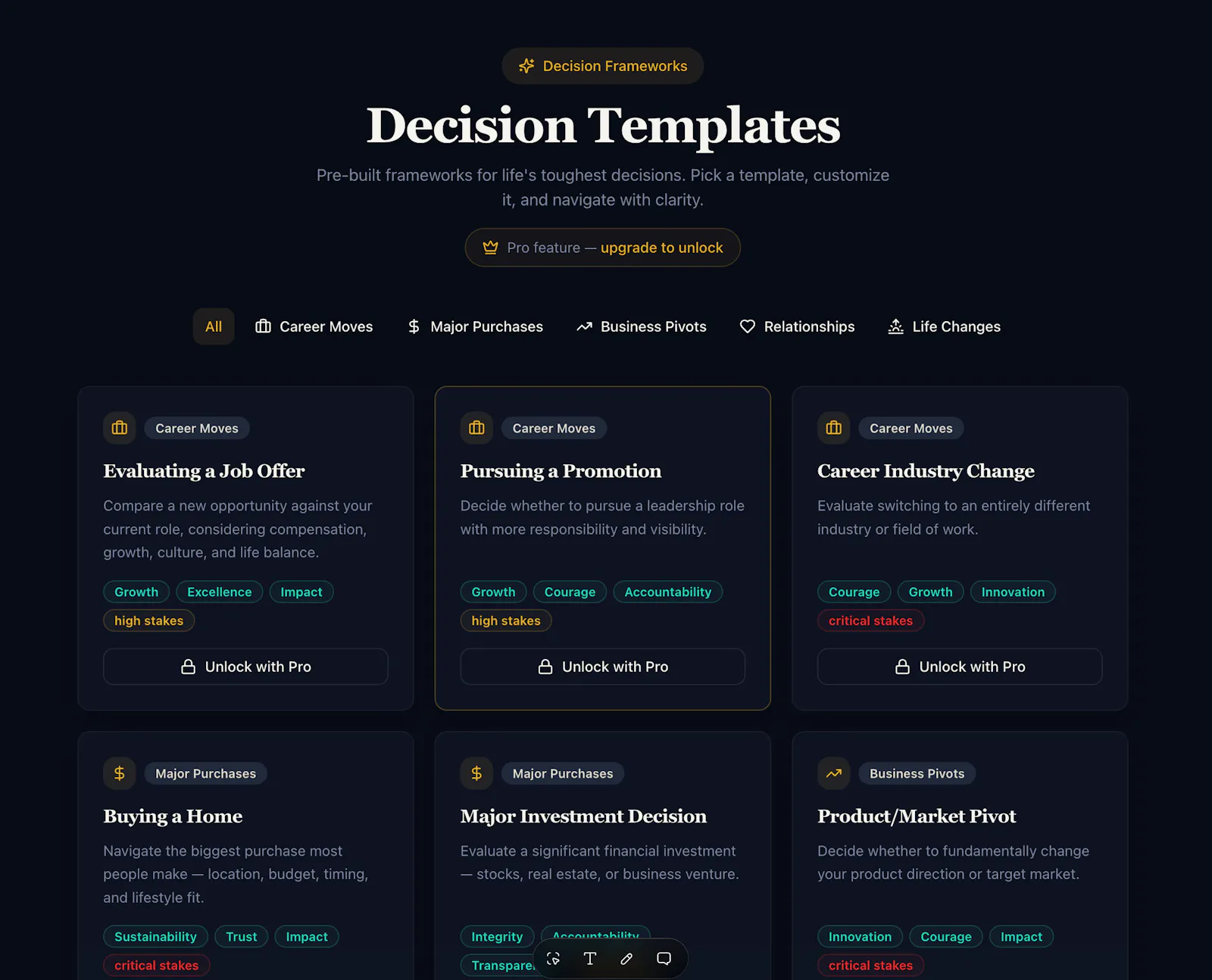 SQ Decision Navigator screenshot 2