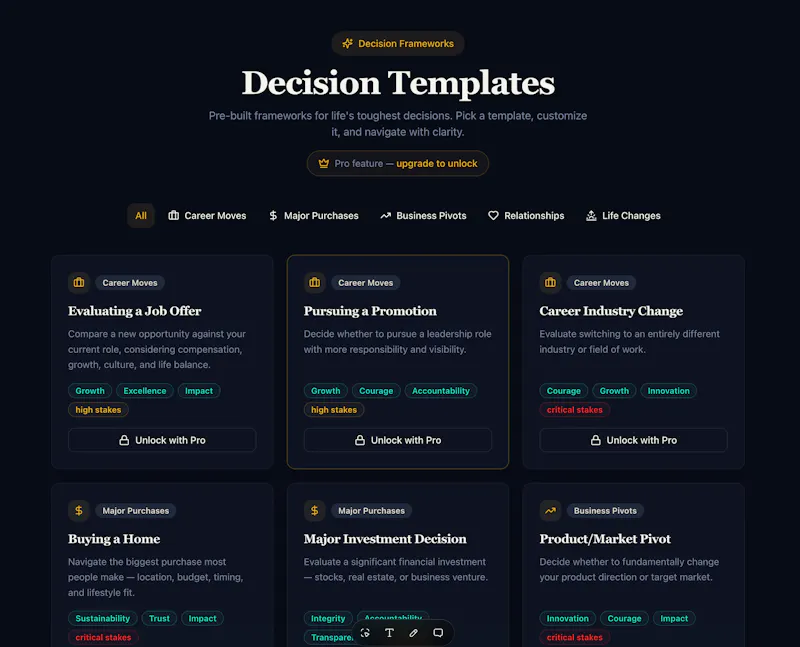 SQ Decision Navigator screenshot 2
