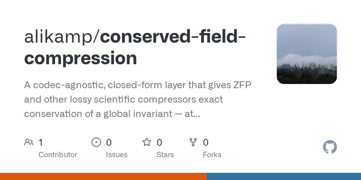 Lossy Compression Conserving the Physics gallery image