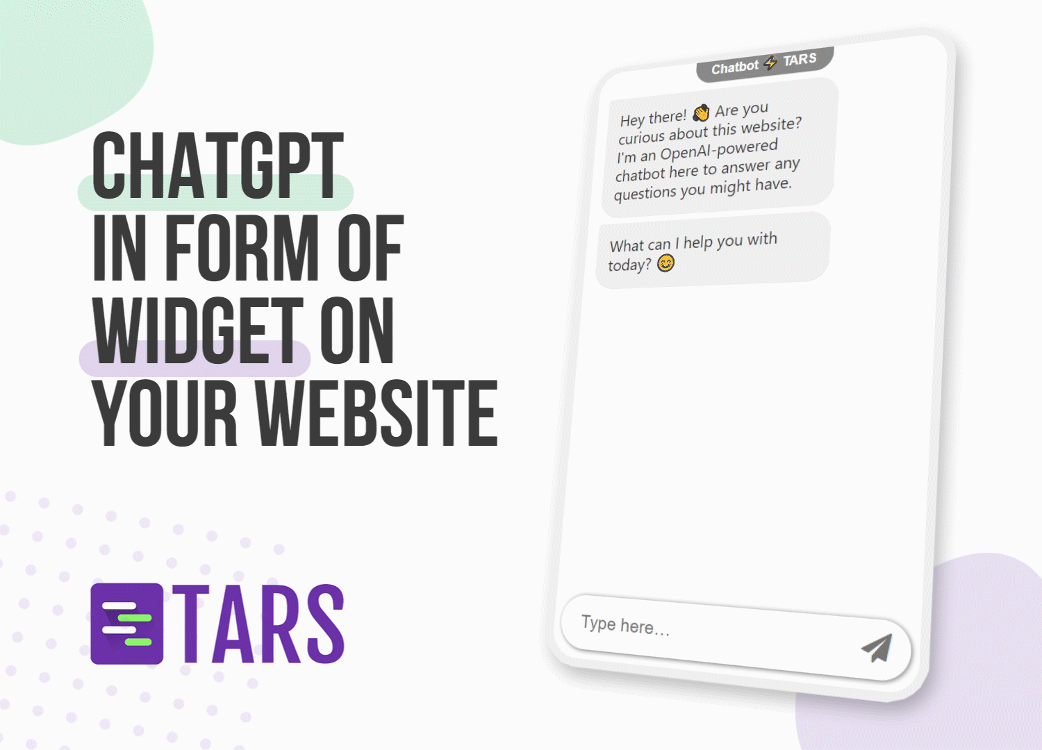 Tars Prime - Autorizza la tua attività con i chatbot AI basati su chatgpt media 5