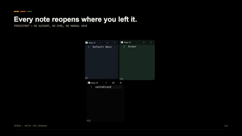 Heron screenshot 1