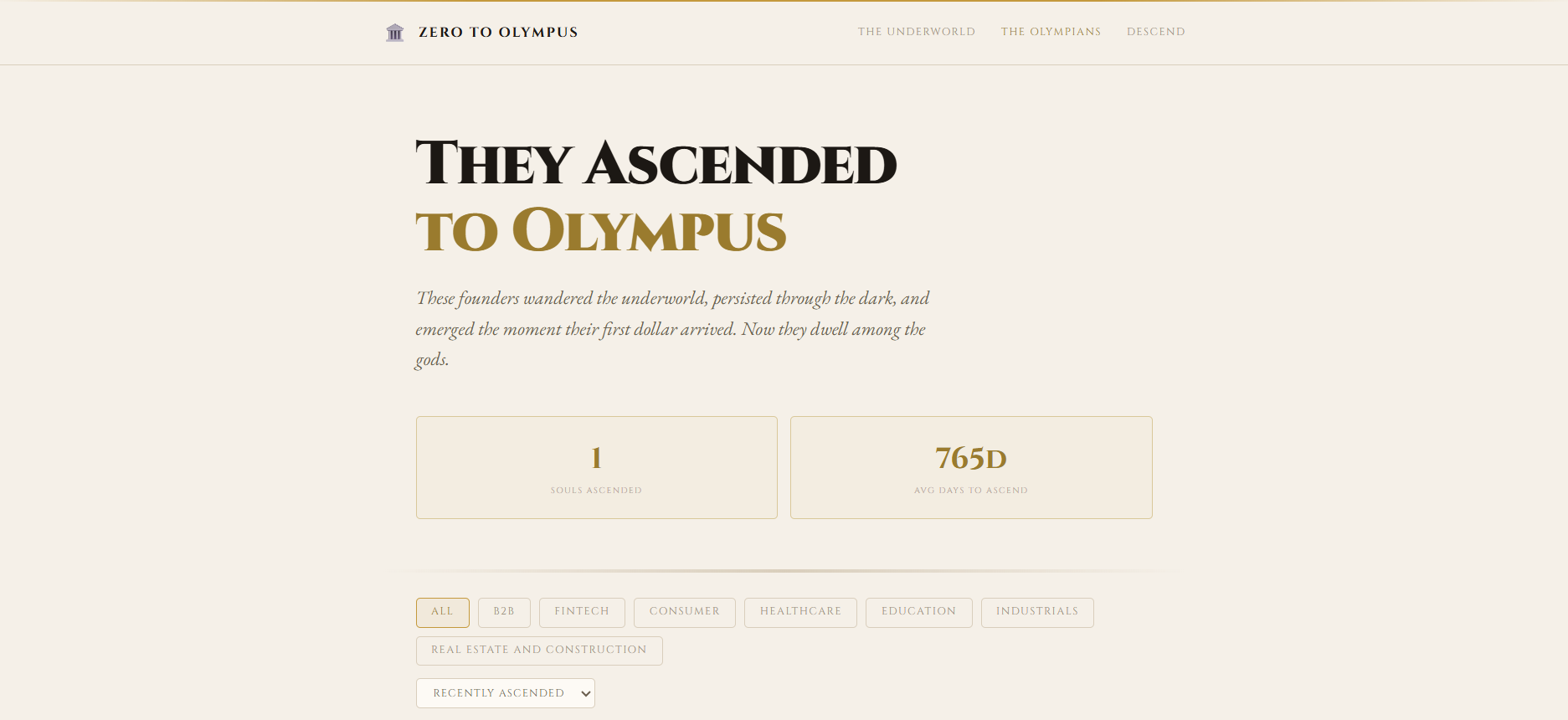Zero to Olympus gallery image