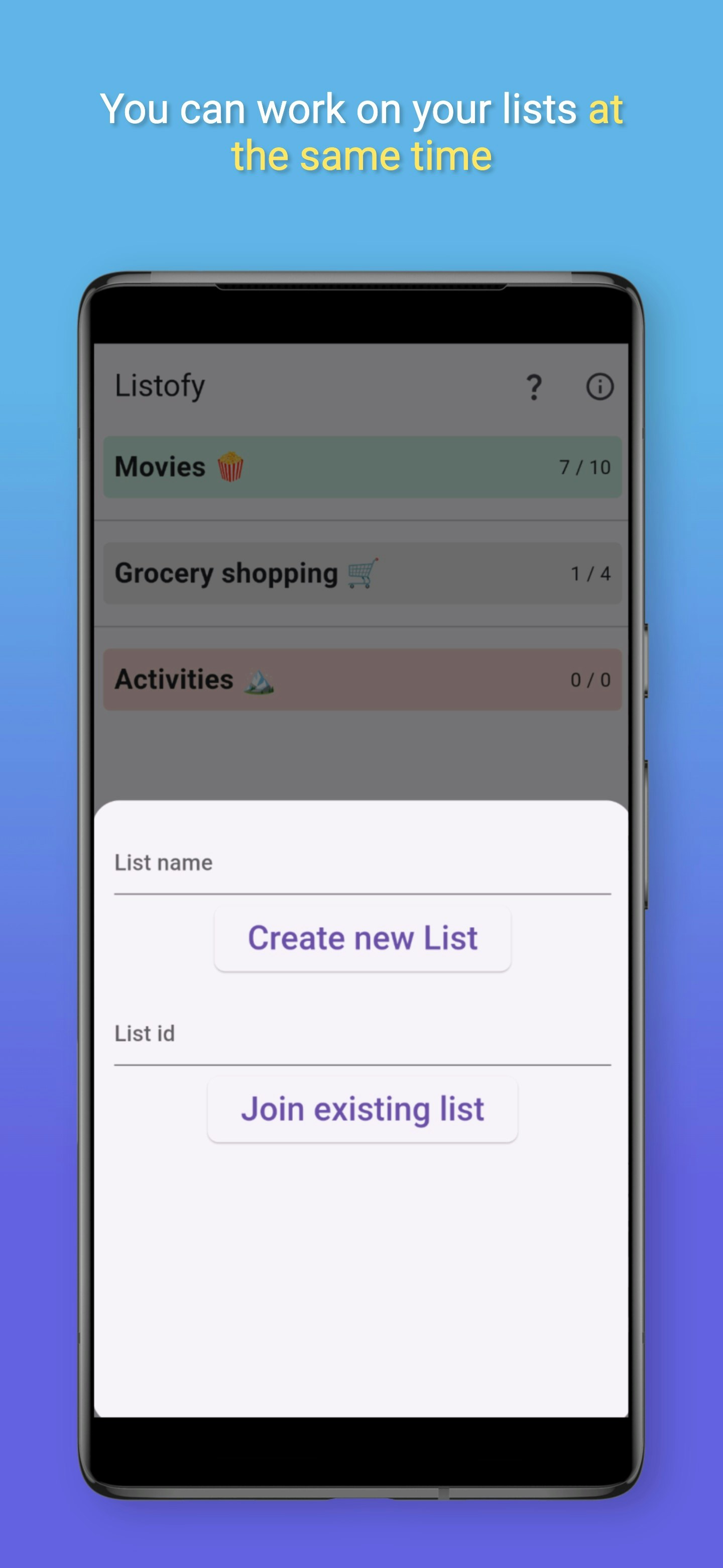 Listofy - collaborative lists media 4