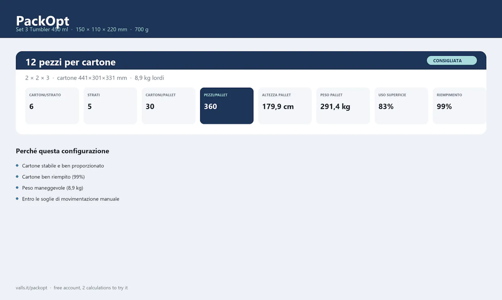 PackOpt screenshot 1