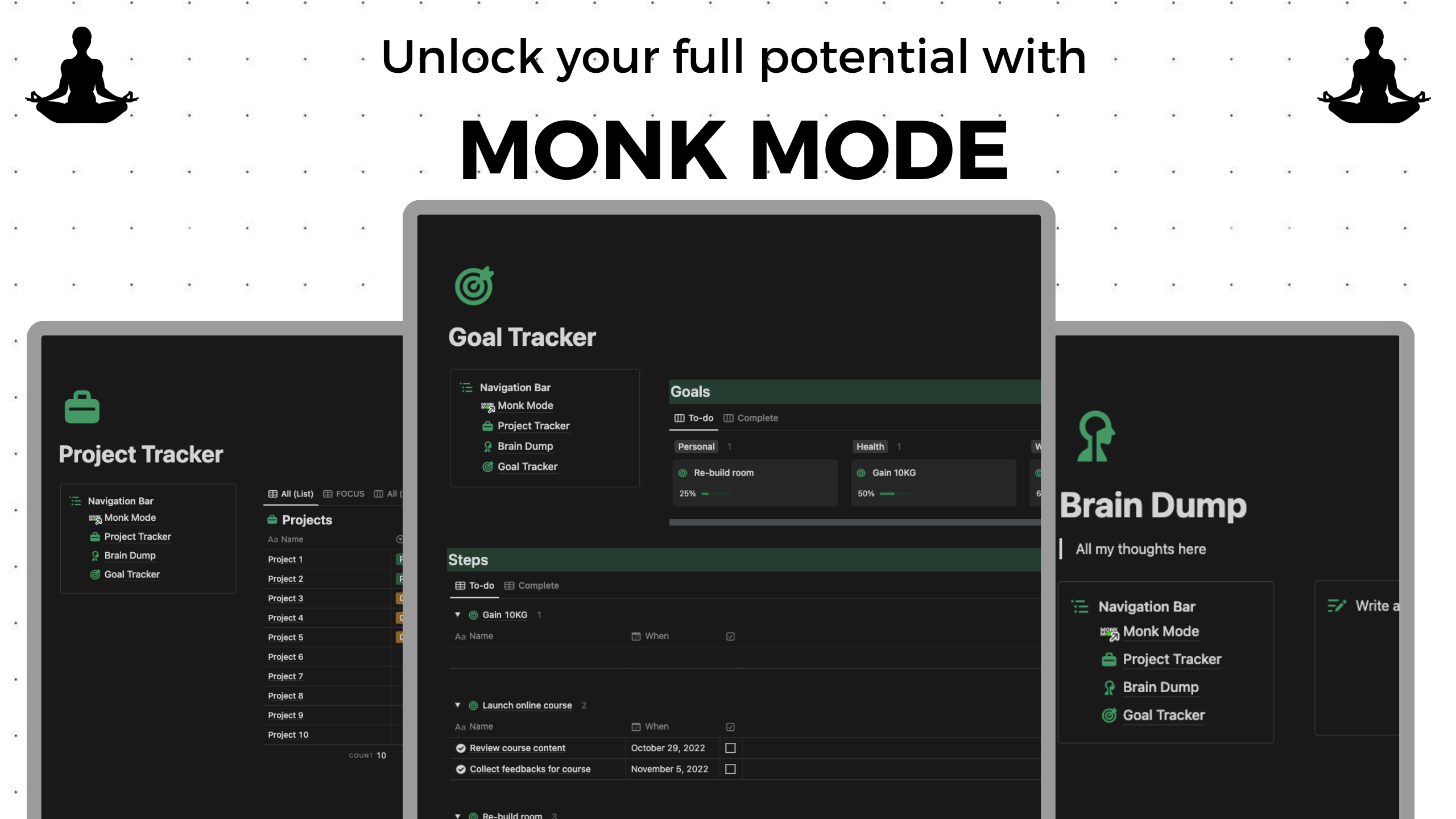 Mídia 3 de Modelo de modo de monge - Faça mais e eleve sua vida a um nível totalmente novo