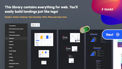 Quickit – Figma Kit for Landing Pages gallery image