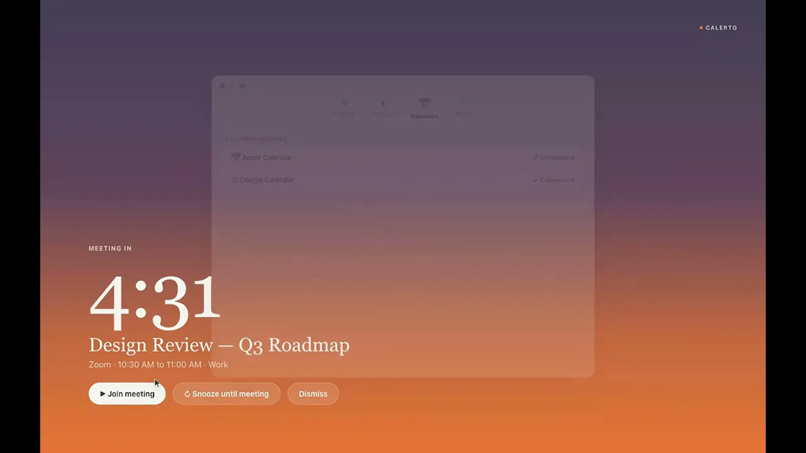 Calerto for Mac screenshot 1 (video preview)
