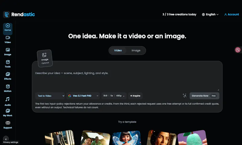 Rendastic screenshot 2