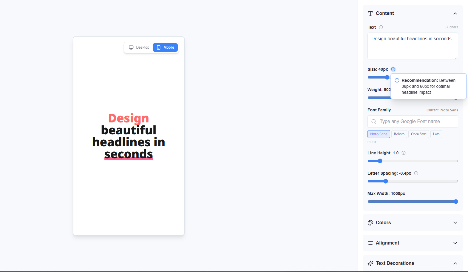 Pretty Headline gallery image
