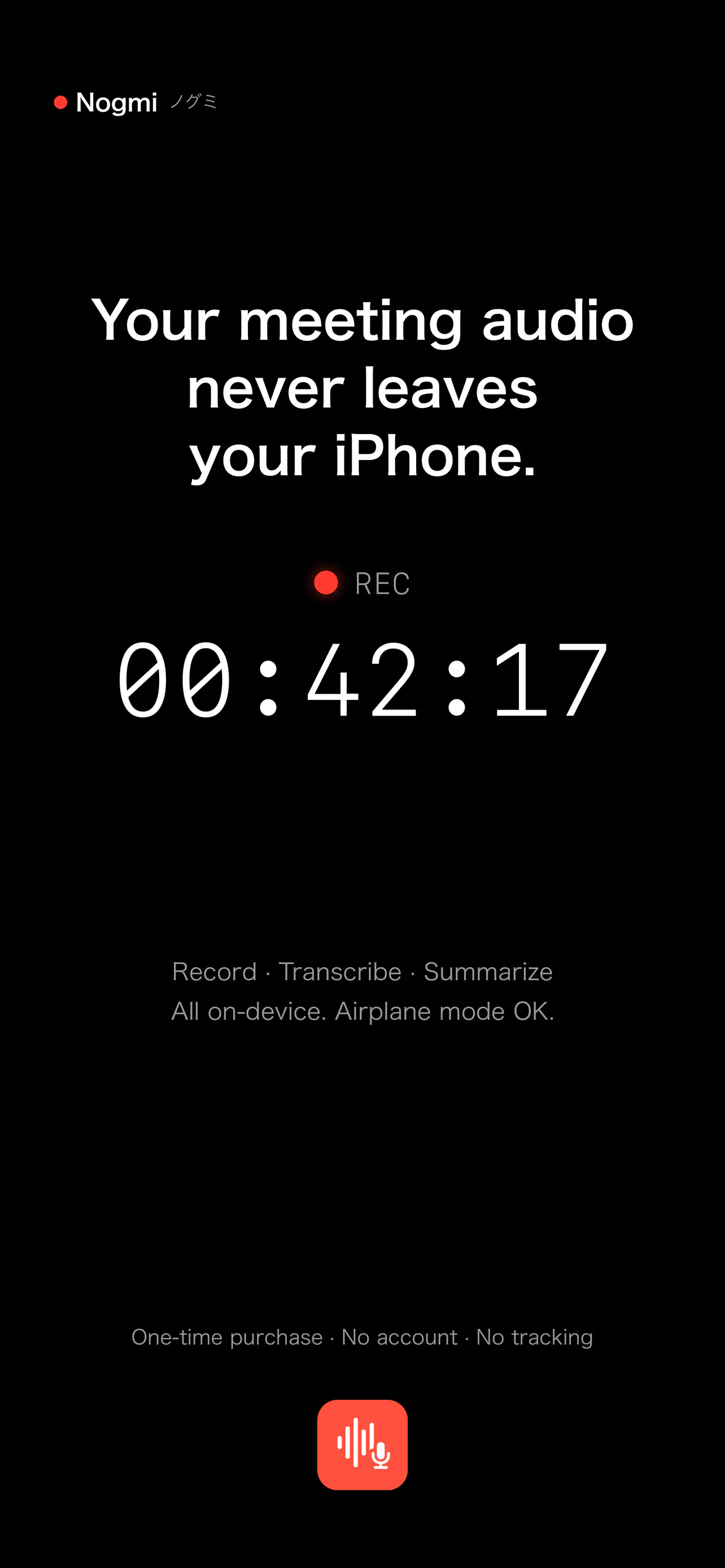 Nogmi — Record and Summarize On-device screenshot