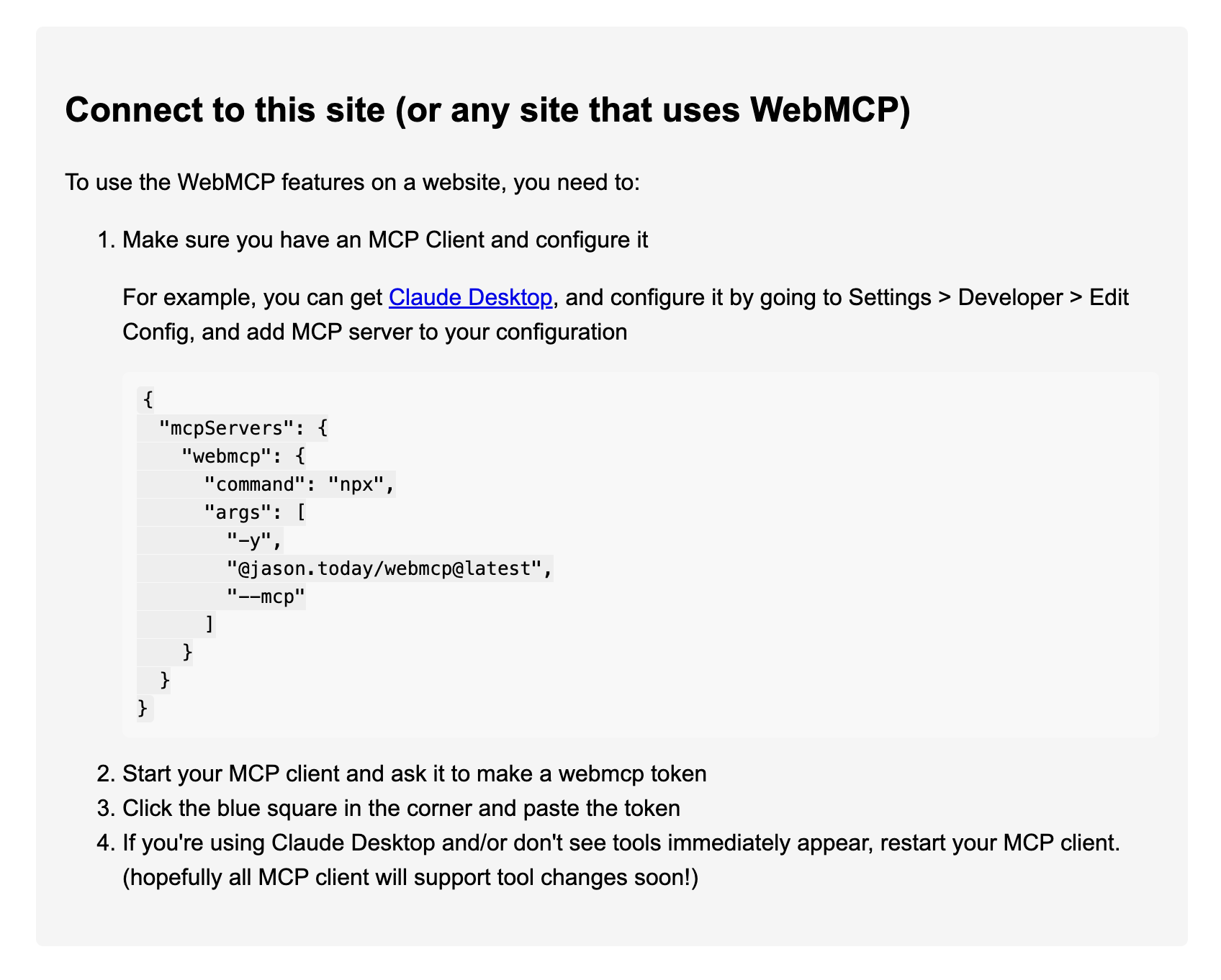 WebMCP gallery image