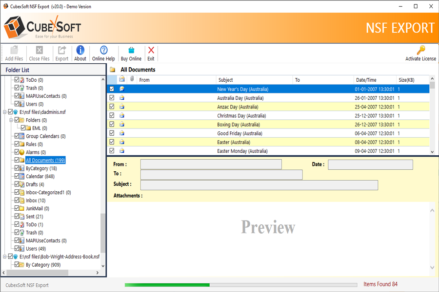 Cubexsoft NSF Converter media 3
