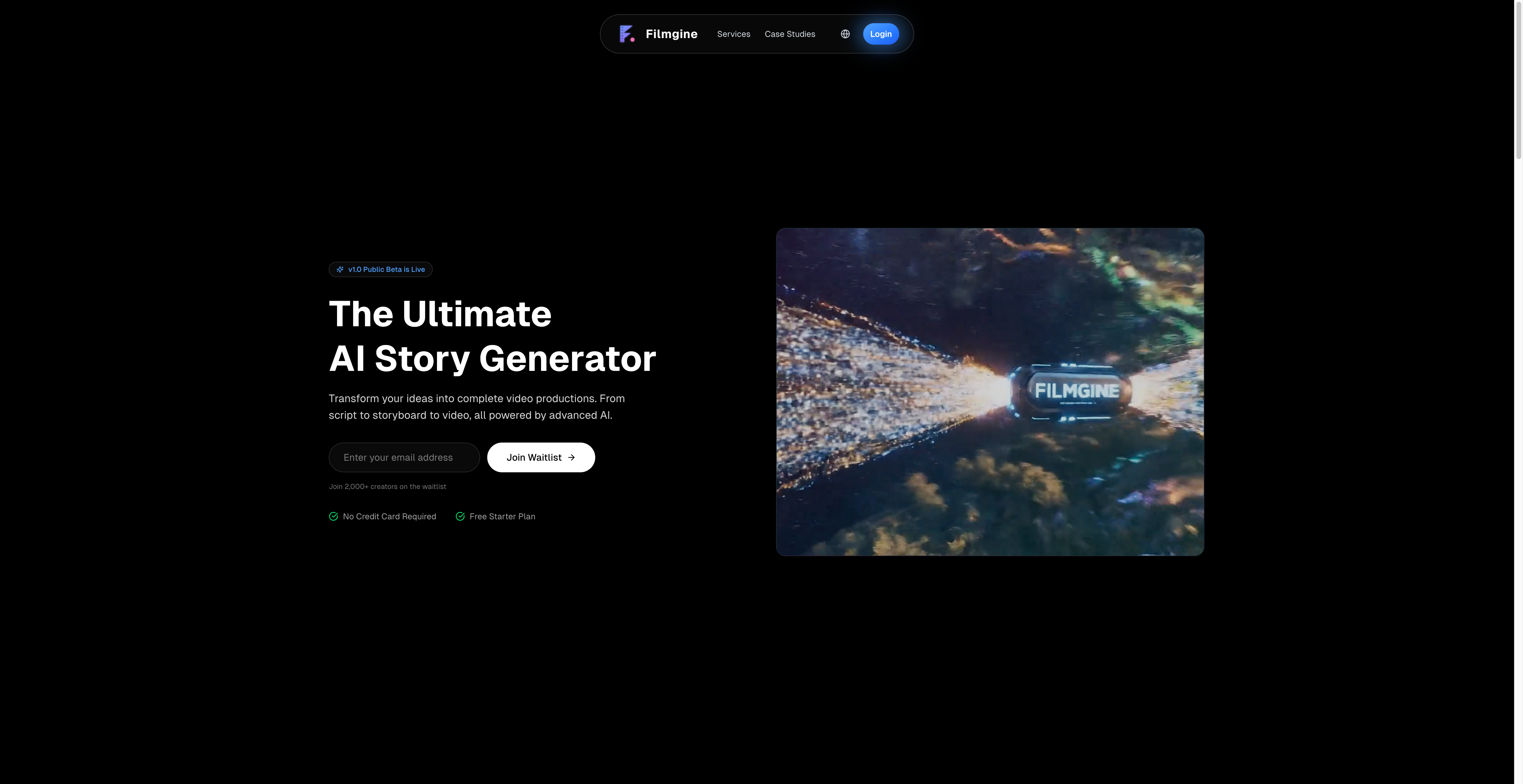 Filmgine - Main product screenshot demonstrating key features and user interface