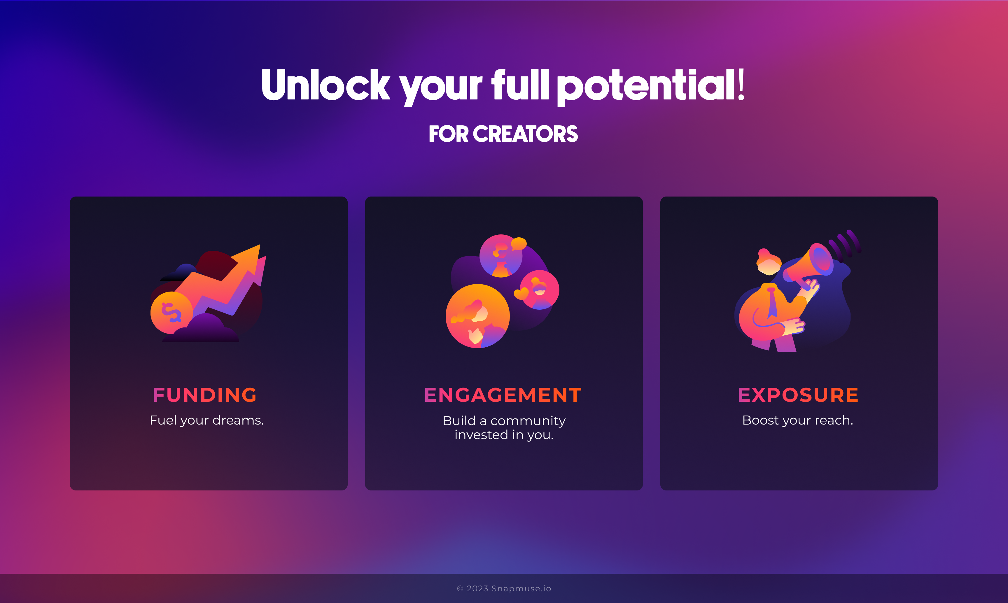 Snapmuse.io - Uno spazio in cui fan e creatori si uniscono! media 2