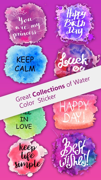 Watercolor Greetings Stickers Pack gallery image