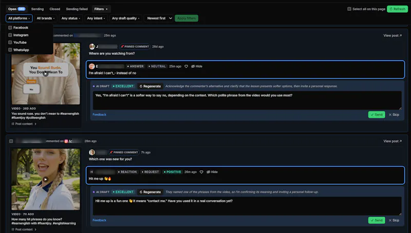 Reply Orchard screenshot 2