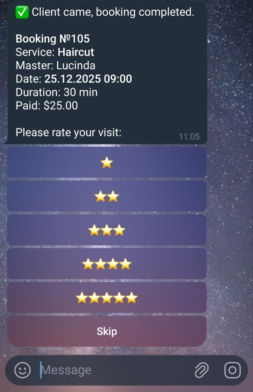 SalonBot — Telegram Booking System gallery image