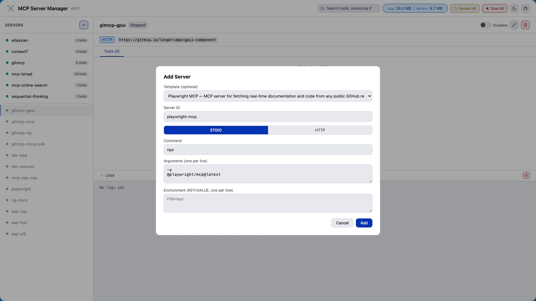 MCP Server Manager gallery image