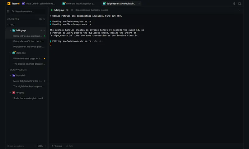 Factorai screenshot 2