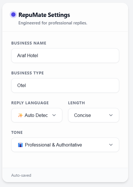 RepuMate - Main product screenshot demonstrating key features and user interface