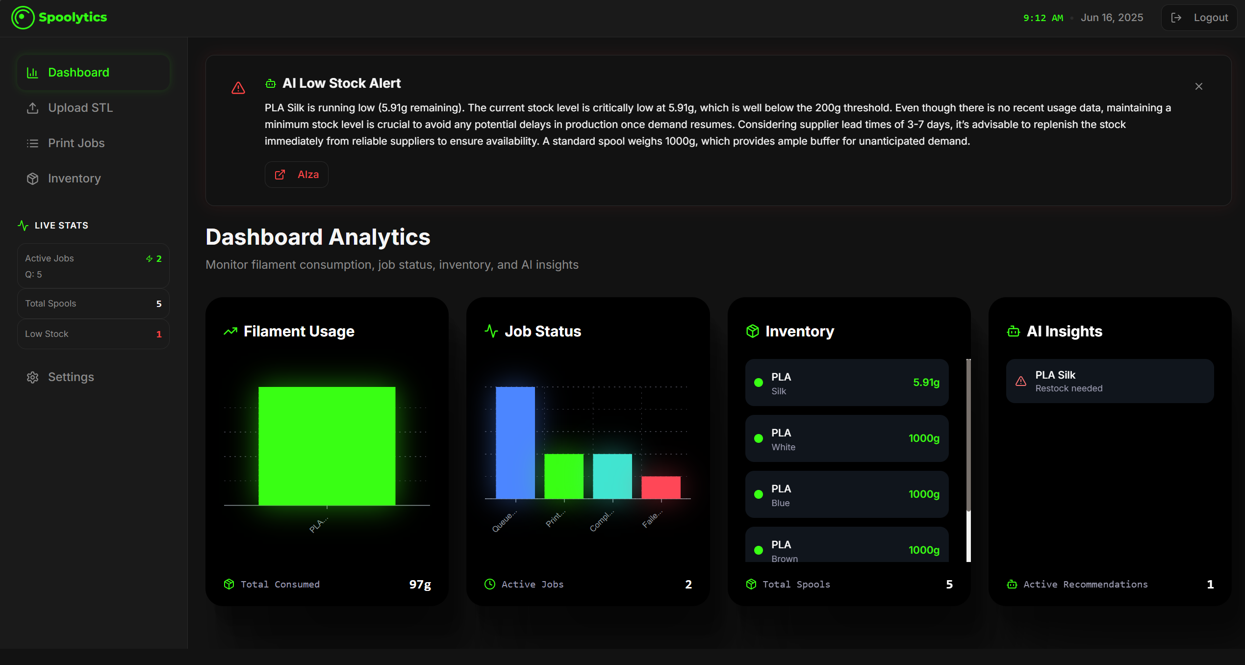 Spoolytics: Smart 3D Filament Management media 2