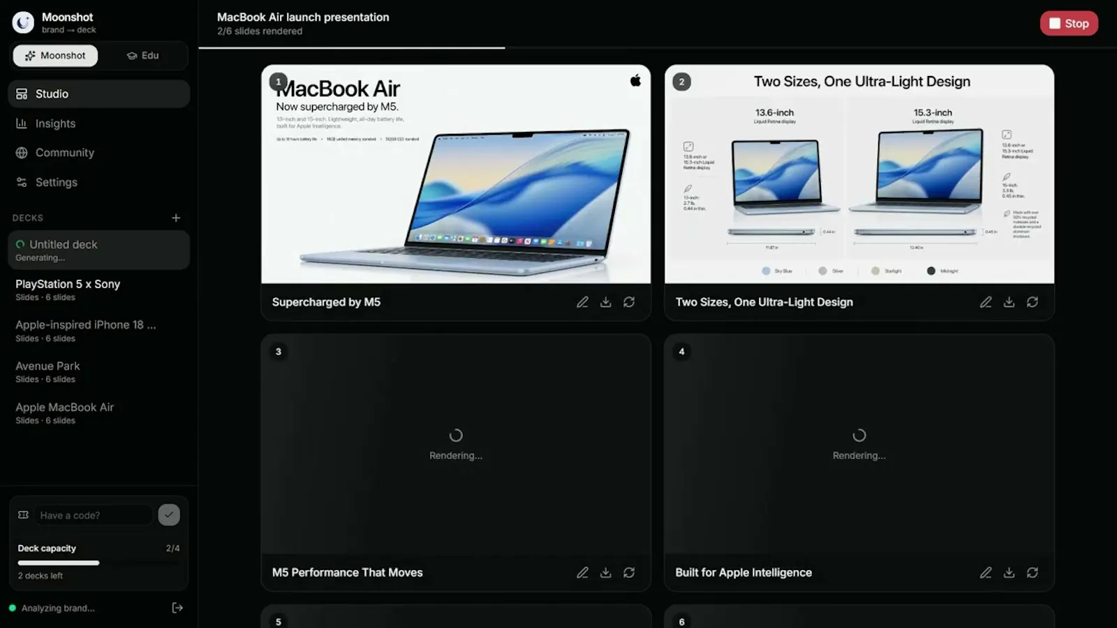 Moonshot screenshot 1 (video preview)