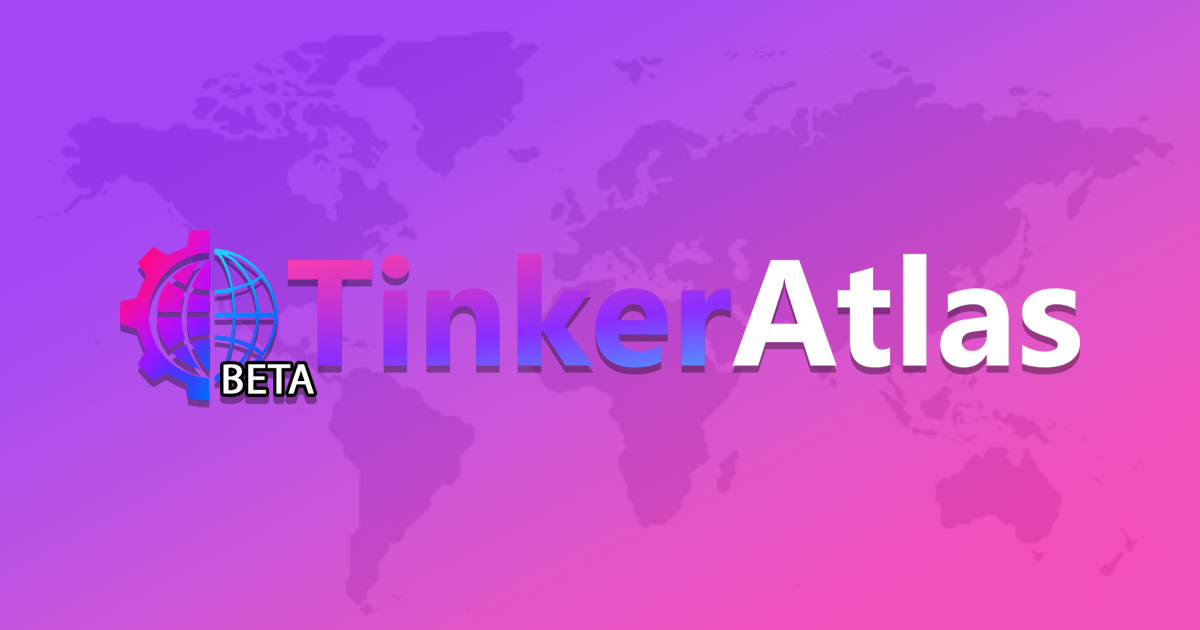 TinkerAtlas - Main screenshot showing features and interface