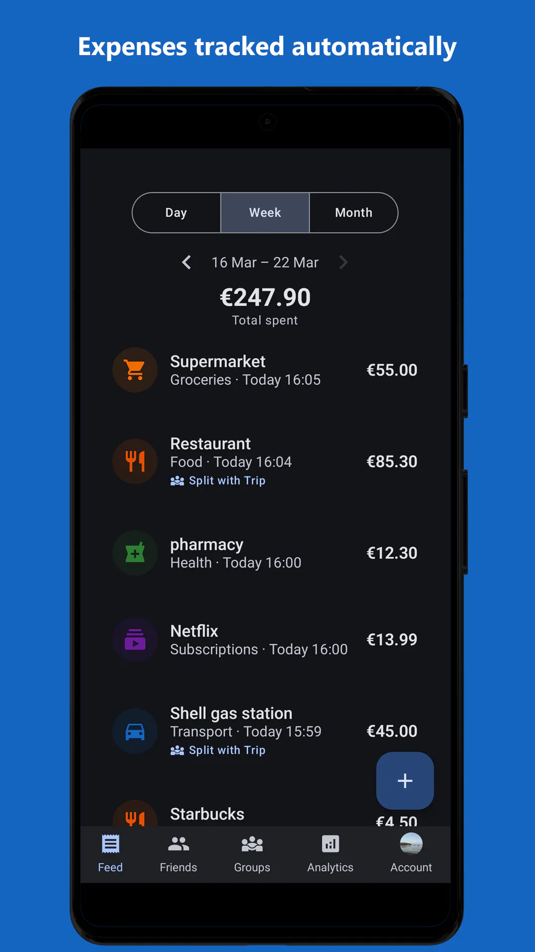 Bucktrack — Automatic expense tracking のプロダクトバナー