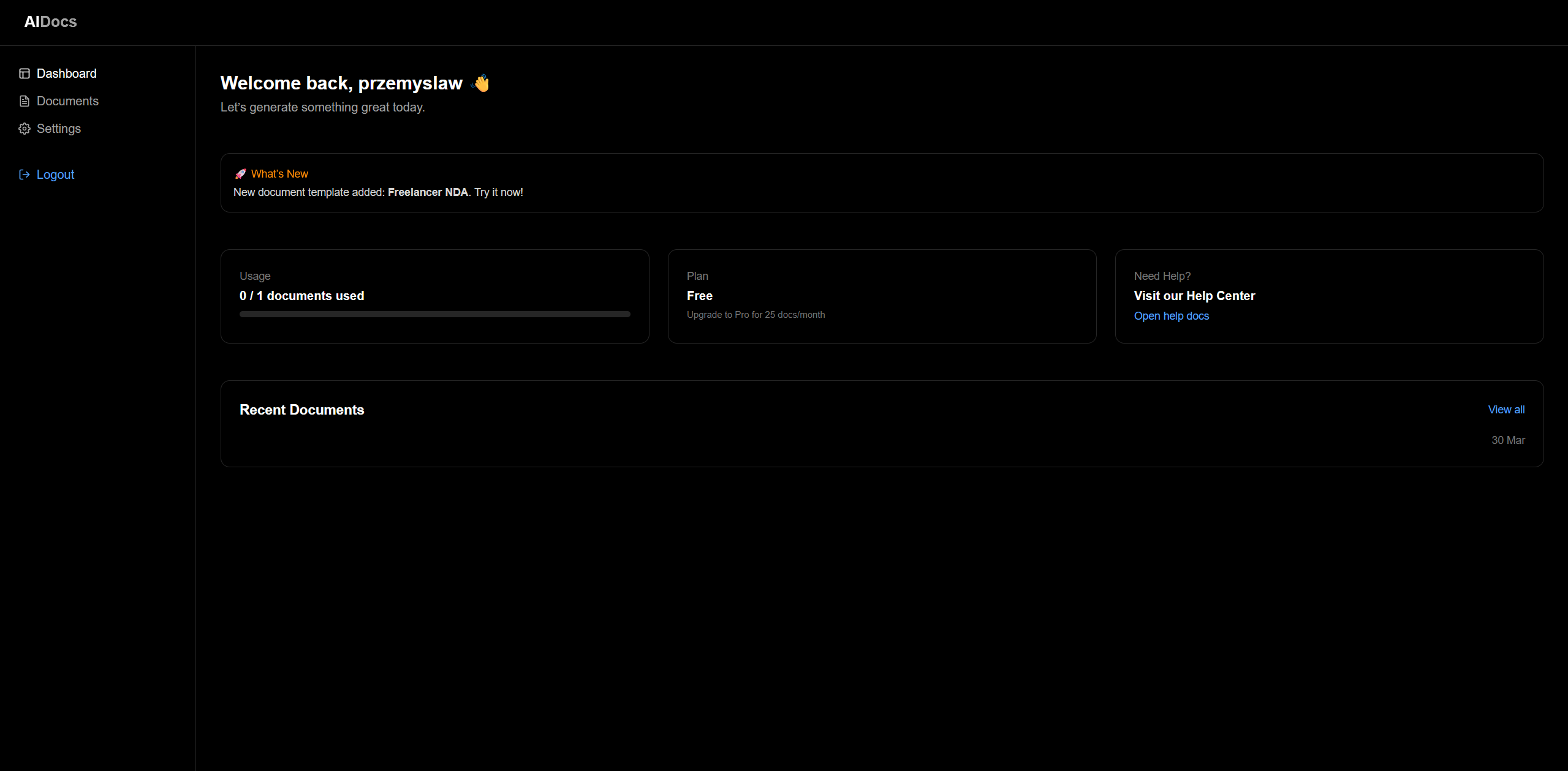AIDocs - AI Document Generator - Screenshot 4 preview