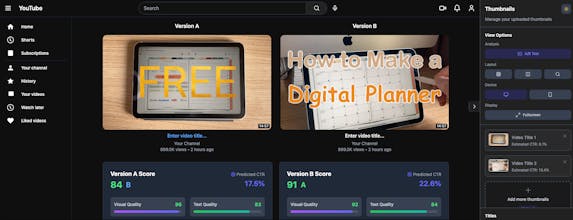 YouTube Thumbnail Tester gallery image