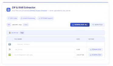 Client Side RAR & ZIP Opener gallery image