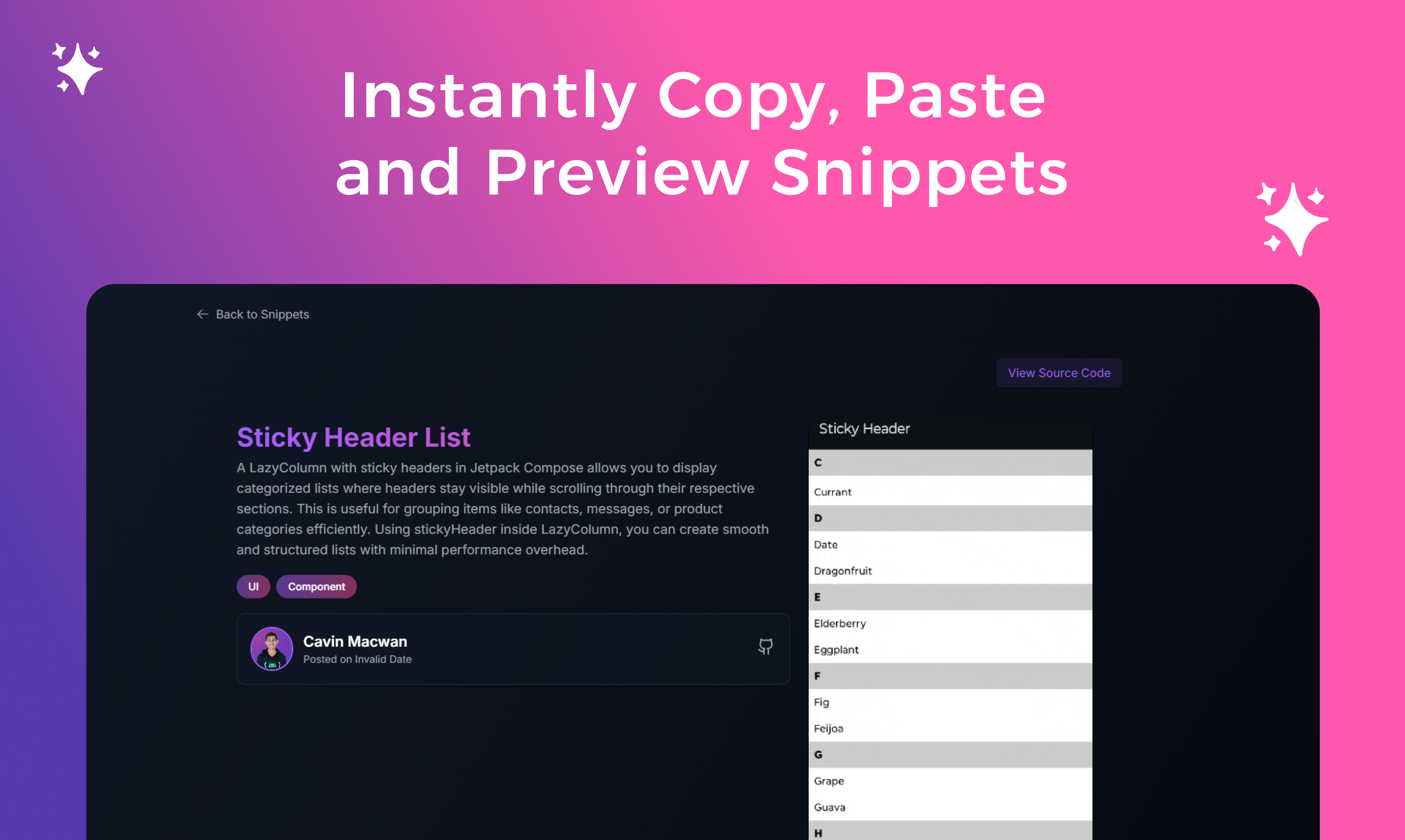 Jetpack Compose Snippets - Your Go-To Library for Compose Snippets media 3