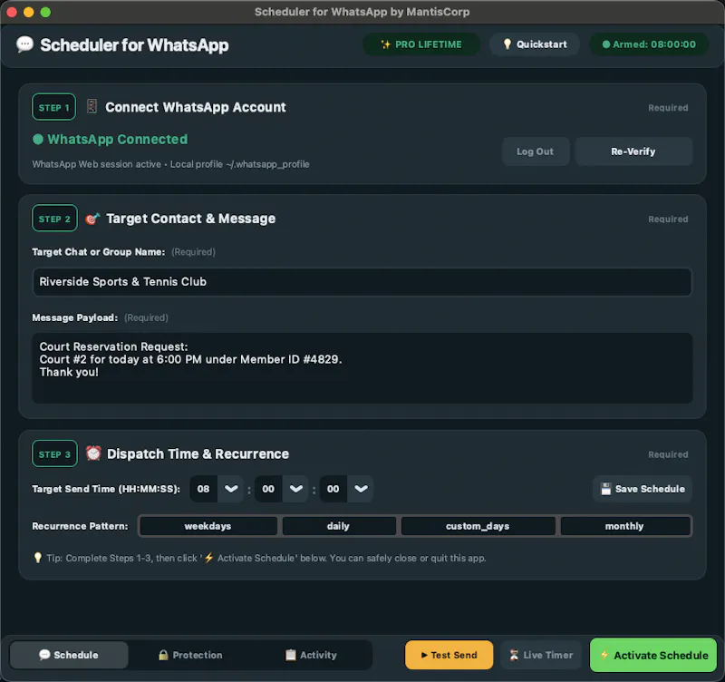 Scheduler for WhatsApp screenshot 2