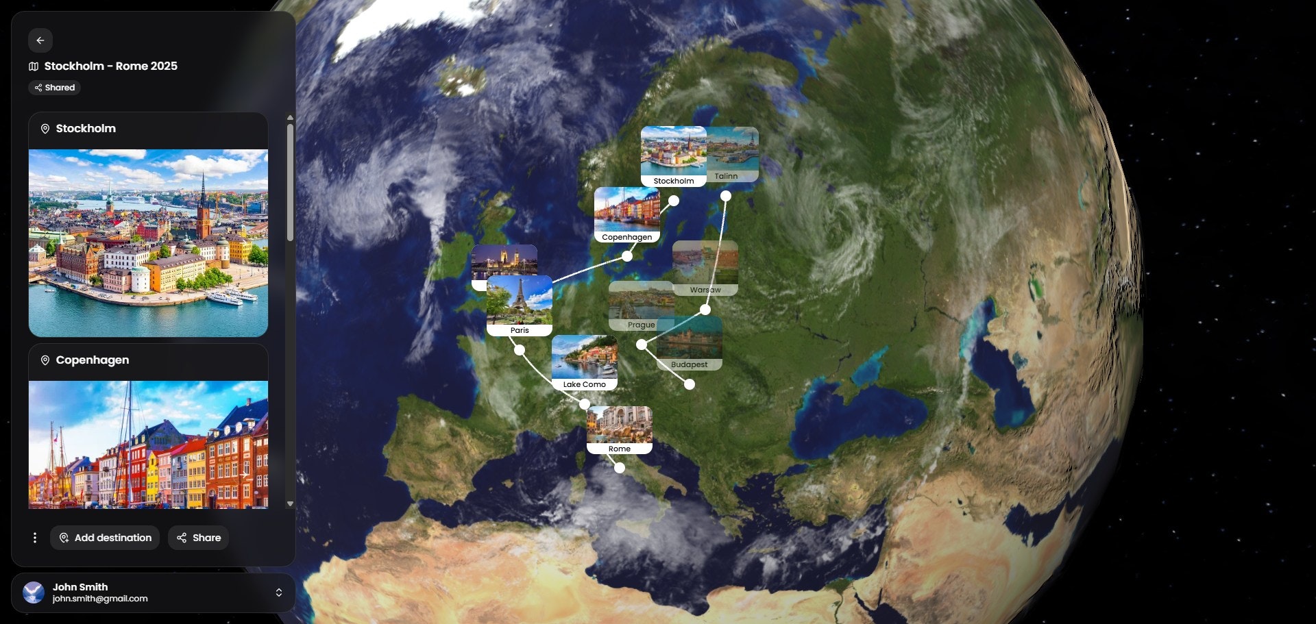 Média Globale - Transformez vos voyages en globe que vous pouvez explorer. 2