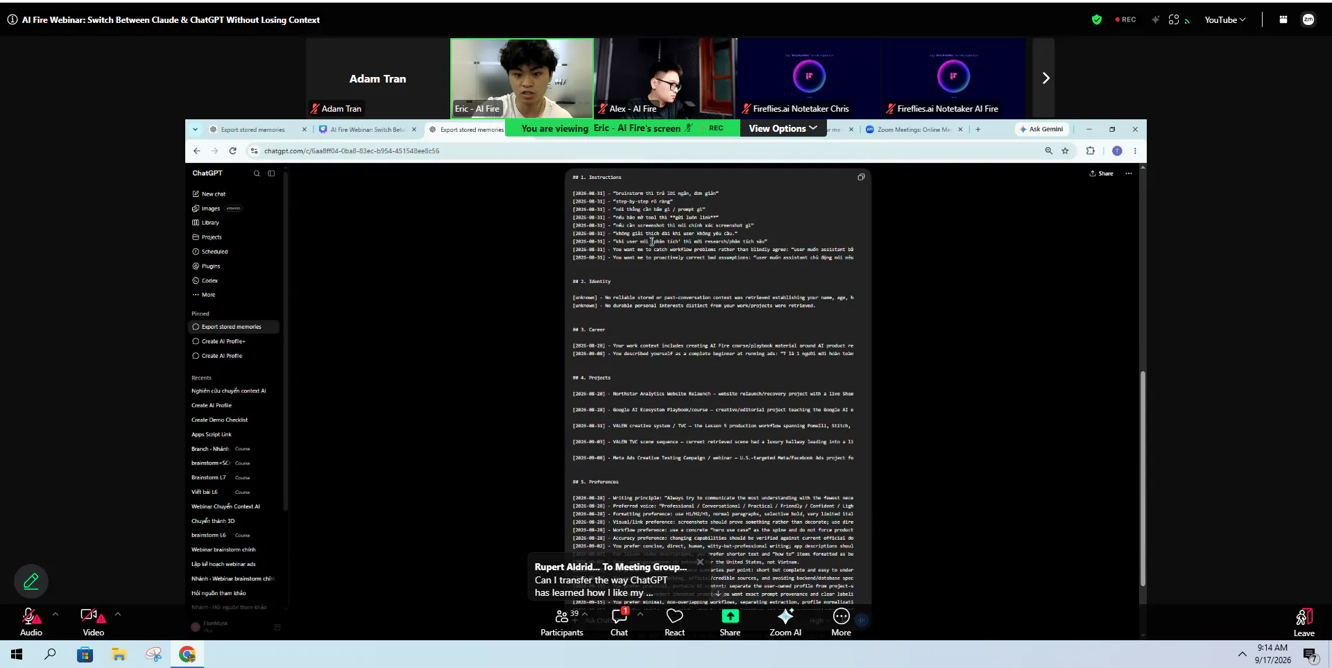 ChatGPT and Claude Context Transfer gallery image