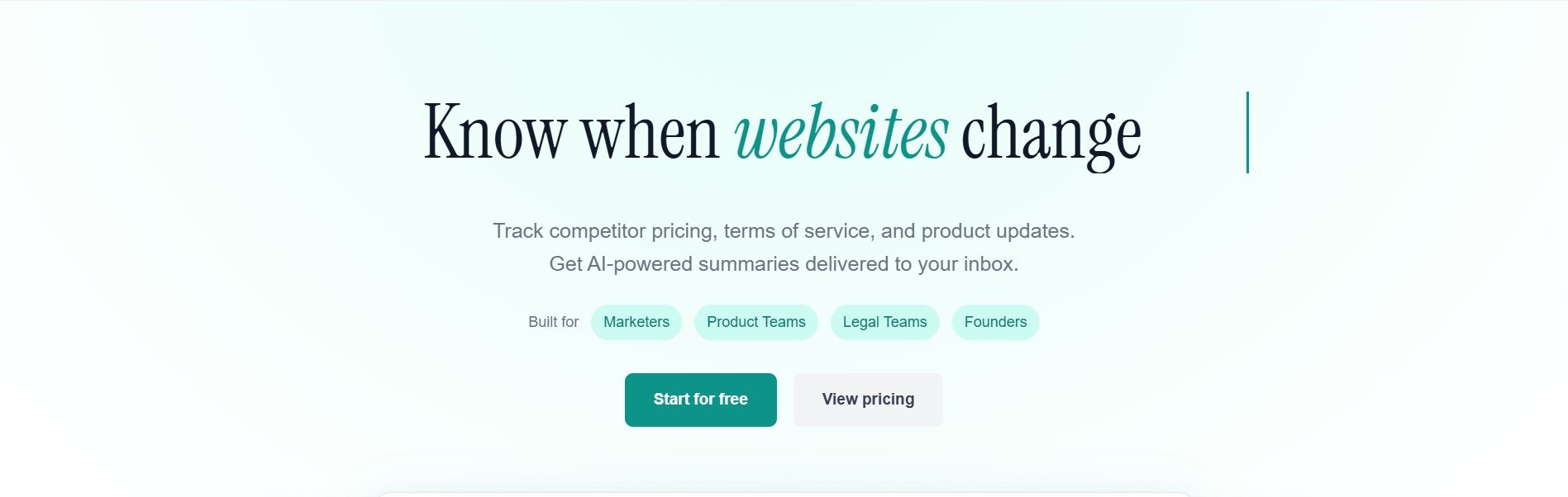 Changelog.fast - Main product screenshot demonstrating key features and user interface