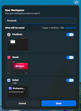Workspace+ - Restore macOS workspaces gallery image