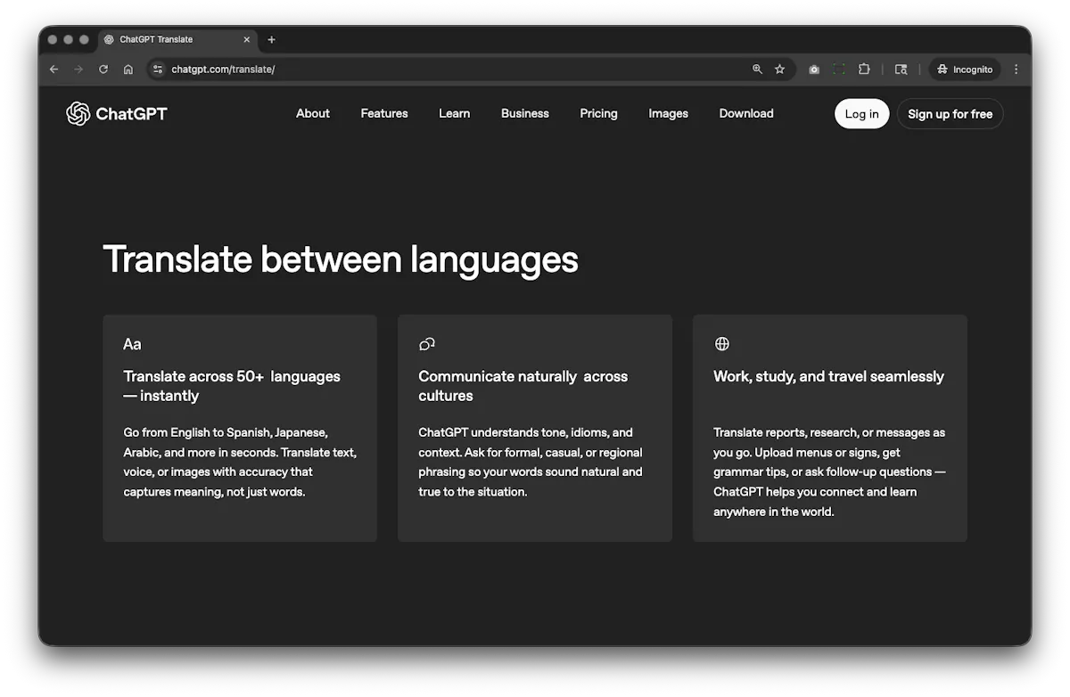ChatGPT Translate